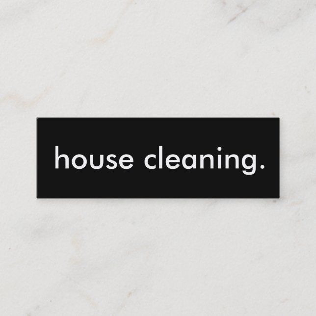 nettoyage de maison. carte perforée de fidélité (Devant)