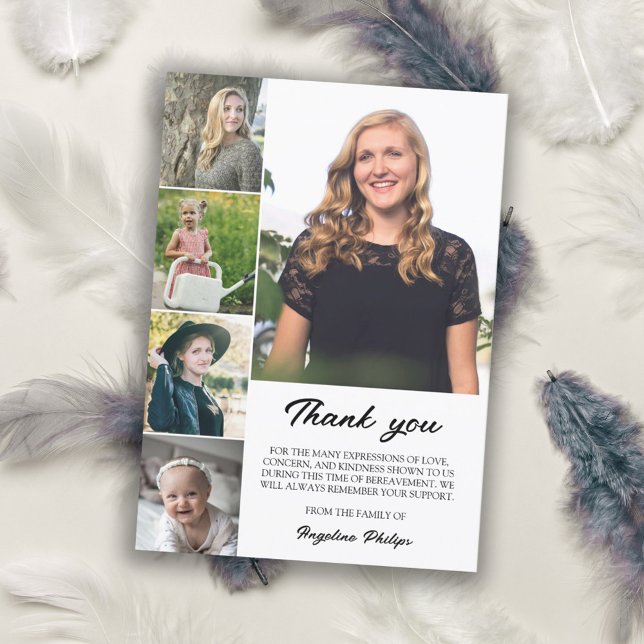 Nettoyer 5 photo Collage Bereavage Merci (Créateur téléchargé)