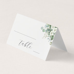 Nettoyer blanc Eucalyptus Floral Mariage Numéro de