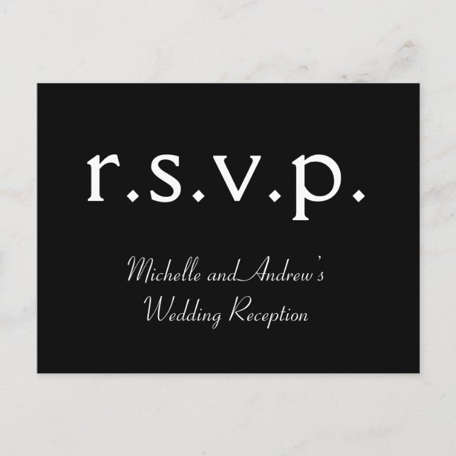 Nettoyer "r.s.v.p." Carte postale (Devant)