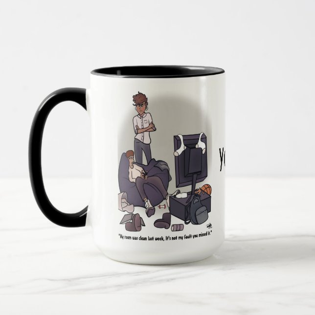 Nettoyer votre chambre Mug 15 oz (Gauche)
