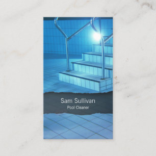 Nettoyeur de piscine Bleu clair Carte de visite d'