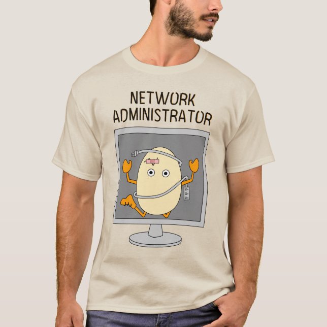 Network Administrator Egghead T - Shirt (Vorderseite)