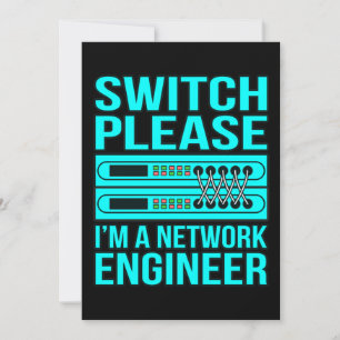 Network Engineer Computer IT Tech Programmer Geek Dankeskarte
