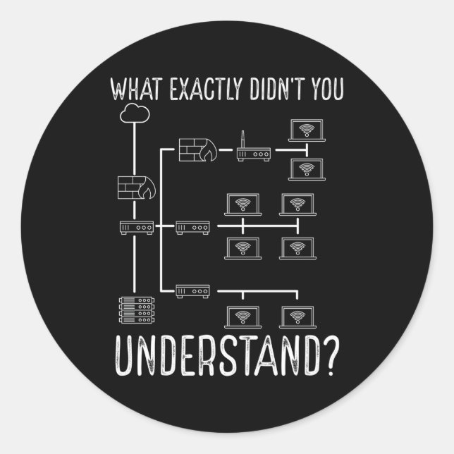 Network Engineer: Network Engineer Runder Aufkleber (Vorderseite)