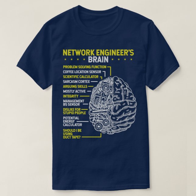 Network Engineer Networking Network Engineering T-Shirt (Design vorne)