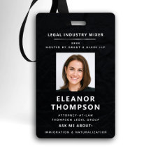 Networking Black Modern Elegantes Foto QR Business