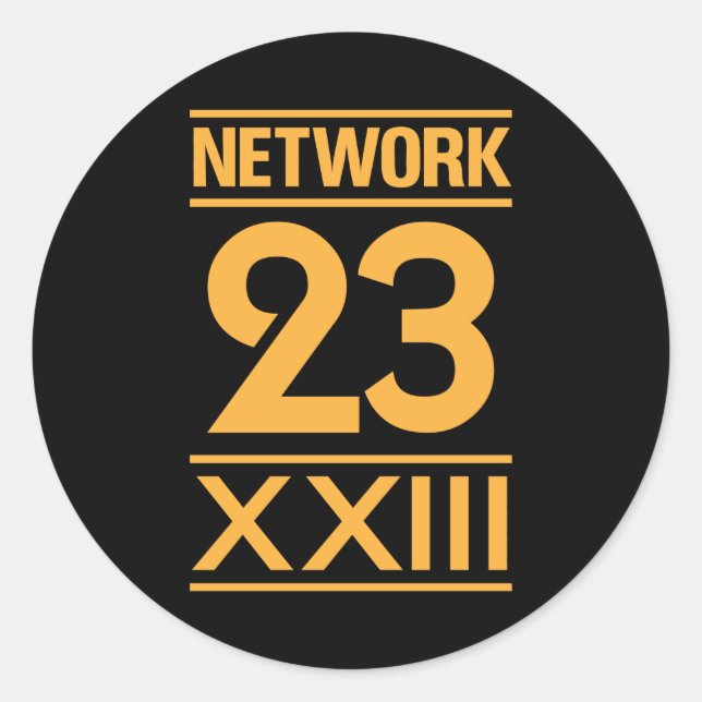 Netz 23 runder aufkleber (Vorderseite)