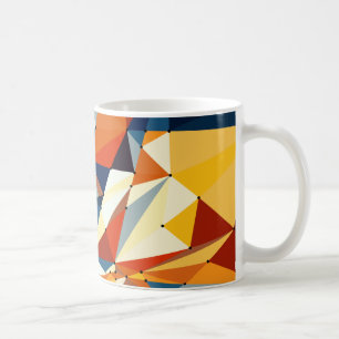 Netz aus mehrfarbigen Dreiecken Kaffeetasse