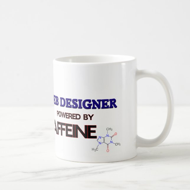 Netz-Designer angetrieben durch Koffein Kaffeetasse (Rechts)