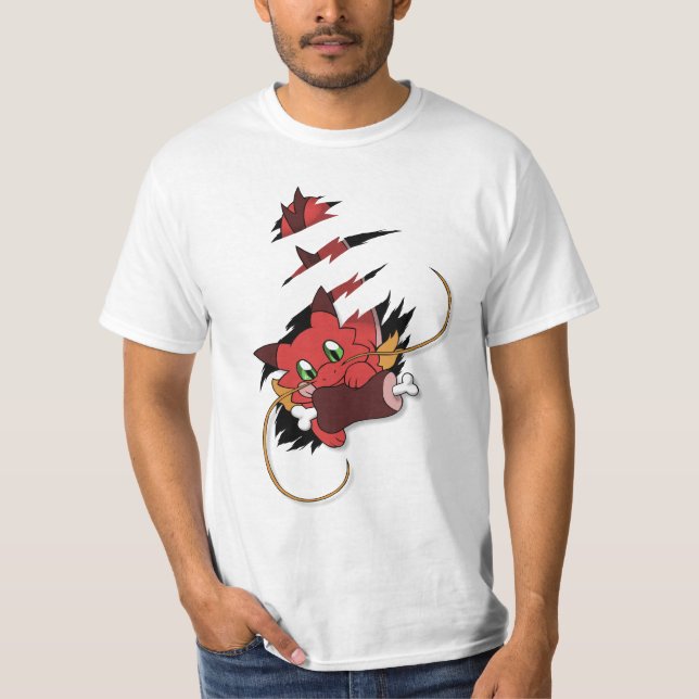 Netz Drache eats meat T-Shirt (Vorderseite)