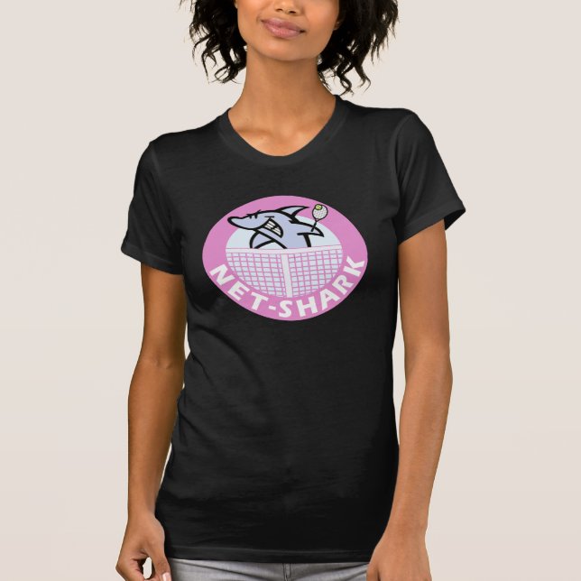 Netz-Haifisch-rosa T-Shirt (Vorderseite)