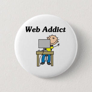 Netz-Süchtiger Button
