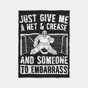 Netz und Crease Eishockey Torwart Eishockey Tor Fleecedecke