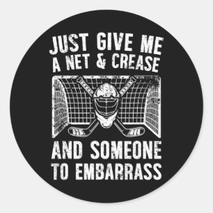 Netz und Crease Eishockey Torwart Eishockey Tor Runder Aufkleber