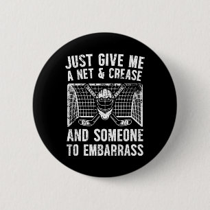 Netz und Crease Eishockey-Torwart Eishockey-Torhüt Button