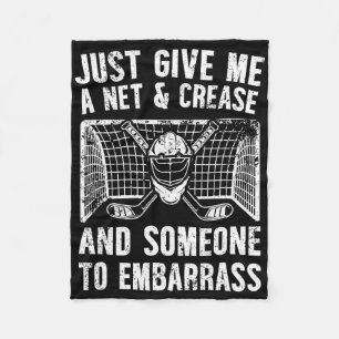 Netz und Crease Eishockey Torwart Eishockey Torhüt Fleecedecke