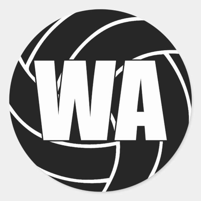 Netzball-Wingangriff, WA, Netball-Team-Sticker Runder Aufkleber (Vorderseite)