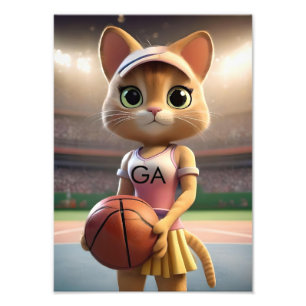 Netzballkatze, weiblich fotodruck