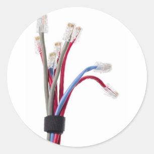 Netzkabel Runder Aufkleber