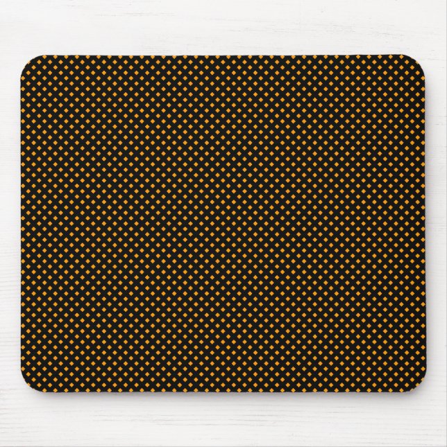 Netzmuster, schwarz mit Orange Mousepad (Vorne)