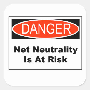 Netzneutralität ist gefährdet quadratischer aufkleber