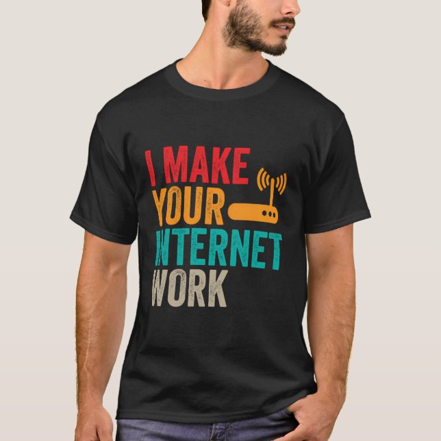 Netzwerk-Engineer Internet-Arbeitsadministrator En T-Shirt (Vorderseite)