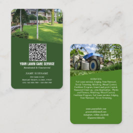 Netzwerk QR Code Lawncare Vertikal Business Car Visitenkarte