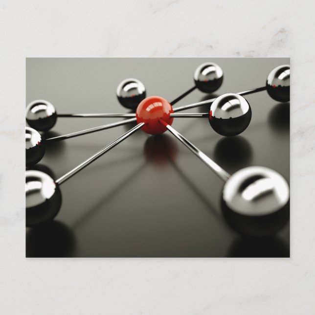 Netzwerk rot postkarte (Vorderseite)