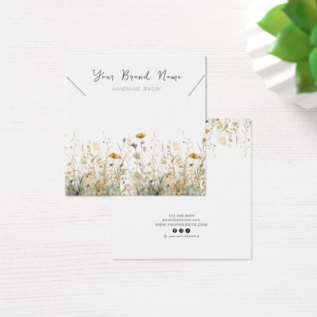 Netzwerkkarte ・ Aquarellfarben-Wildblumen (Schreibtisch)