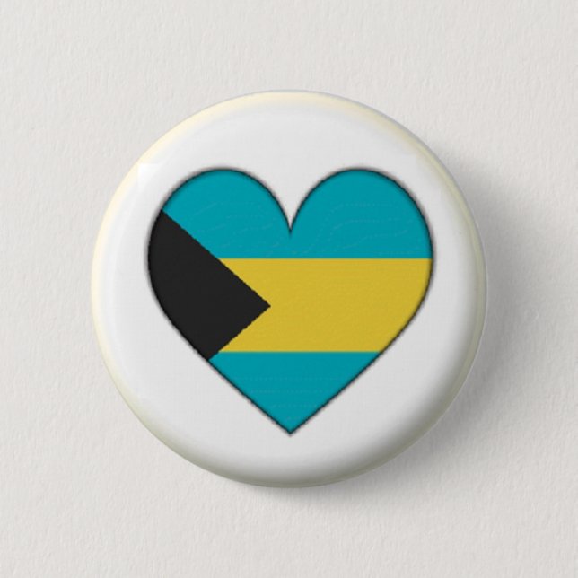 NEU! - BAHAMAS HEART BUTTON RACK ABZEICHEN (Vorderseite)