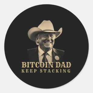 NEU! Bitcoin Vater Trump Btc Vaters Zuhause Bitcoi Runder Aufkleber