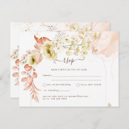NEU! Boho Floral Wedding Rett Dates Postkarte