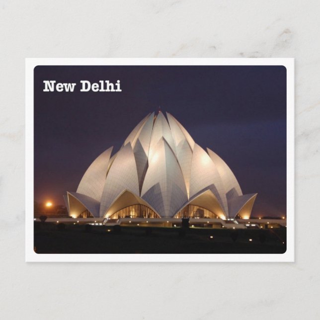Neu Delhi - Il Tempio del Loto - Postkarte (Vorderseite)