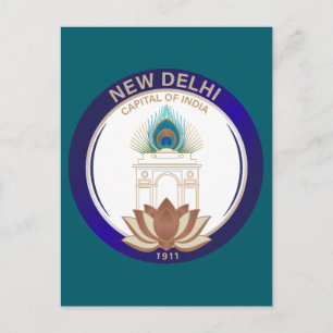 Neu-Delhi Indien Postkarte