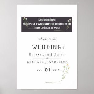 NEU! DESIGN EIGENES WEDDING-SIGN 11x15.4 Poster