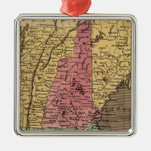Neu-England 4 Silbernes Ornament (Vorne)