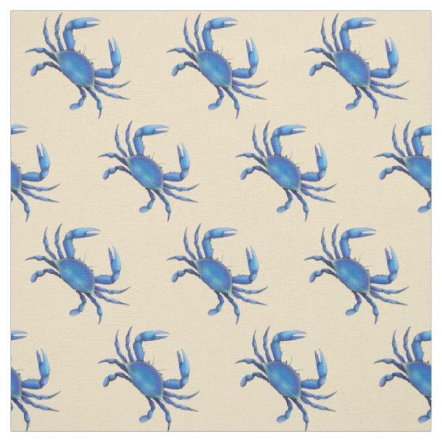 Neu-England blaue Krabben-Gewebe Stoff (Muster)