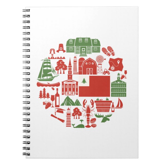 Neu-England Ikonen Notizblock (Vorderseite)