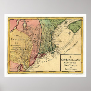 Neu-England Karte 1759 Poster