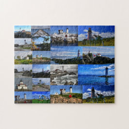 Neu-England Leuchtturm-Collagen-Puzzlespiel