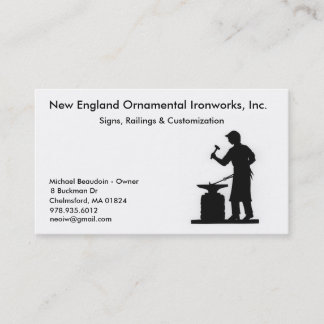Neu-England OrnamentalIronworks Visitenkarte