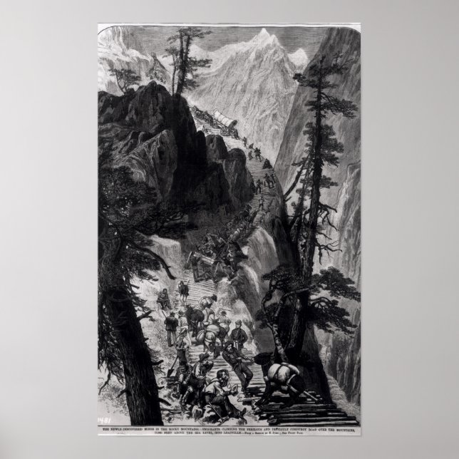 Neu entdeckte Bergwerke im Rocky Mountains Poster (Vorne)