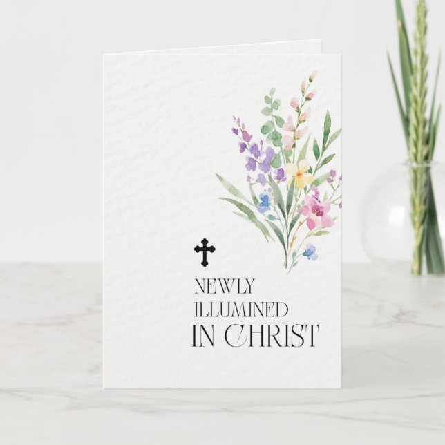 Neu Erleuchtet in Christus Taufkarte Programm (Vorderseite)