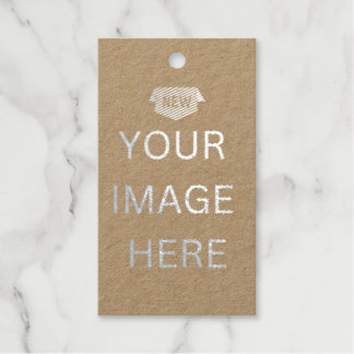 NEU! Foil Gift Tags Silver - Rectangle - 10 Pack Geschenkanhänger