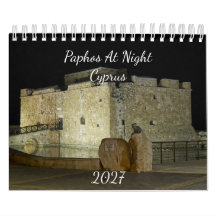 Neu für 2027! Paphos bei Nacht, Zypern Kalender