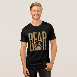 NEU !! Gay Bear Pride abgenutzte Bärenpfote Cool Tri-Blend Shirt
