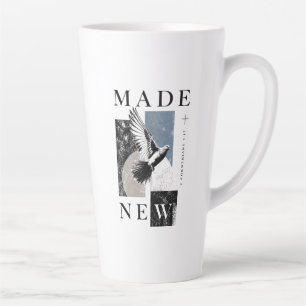 Neu gemacht 2 Korinther 5:17 Brutalist Taube Taufe Milchtasse