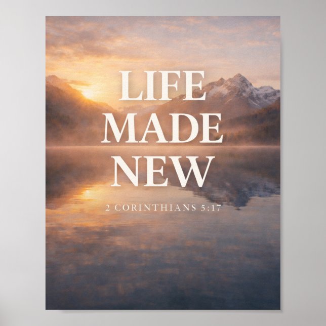 Neu gestaltetes Bergsonnenaufgangsdesign Poster (Vorne)