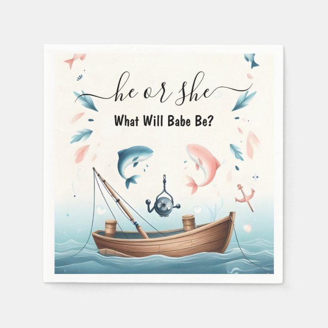 Neu-Haken Köder Fisch Fisch Fisch Fisch Fisch Fisc Serviette (Vorderseite)